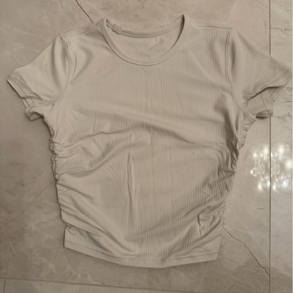 Lululemon Athletica Cream Short Sleeve Tee 4